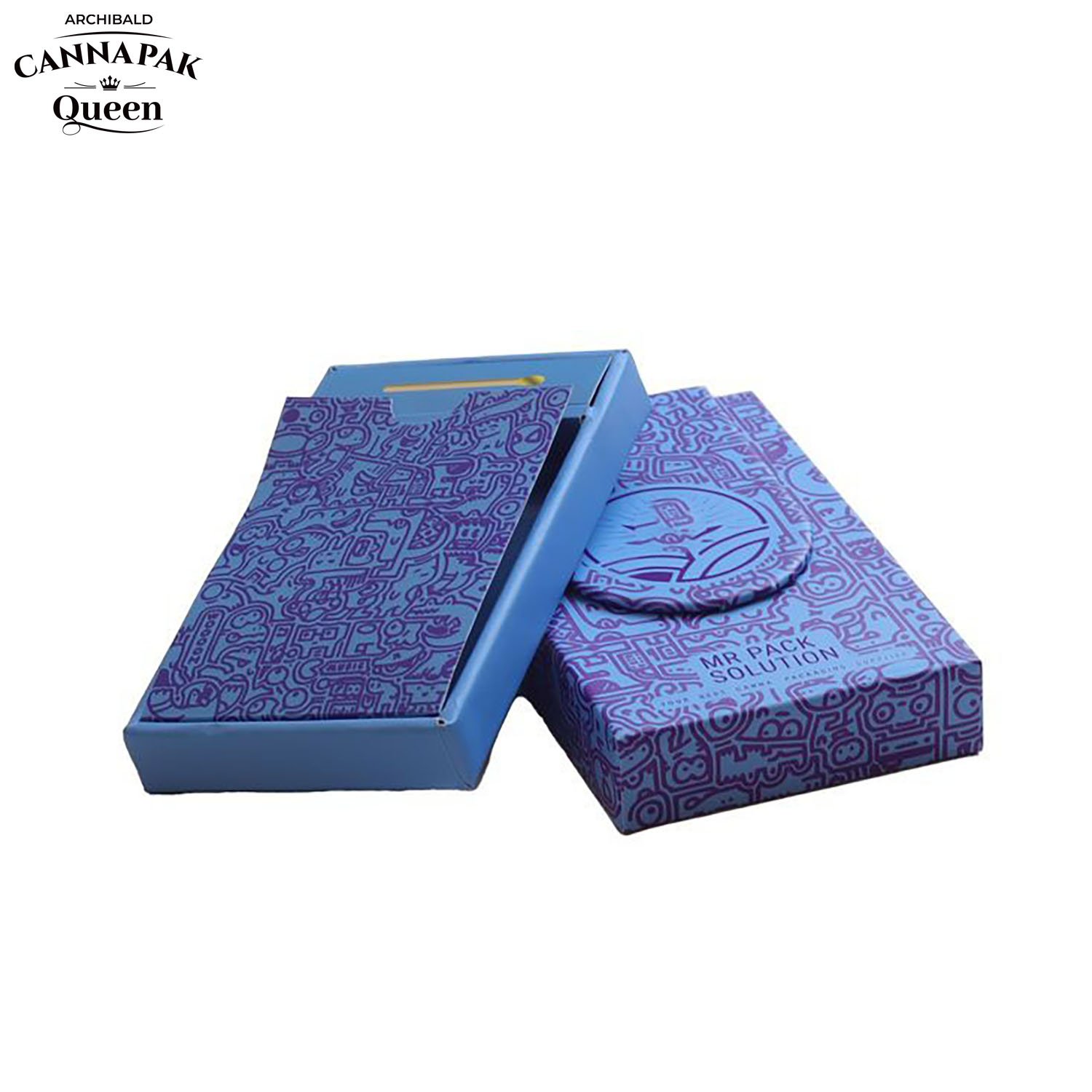 Archibald Professional Design Herb Packaging Cr Childproof Magnetic Flip Drawer Pre Roll Packaging Boxes With Matchbox