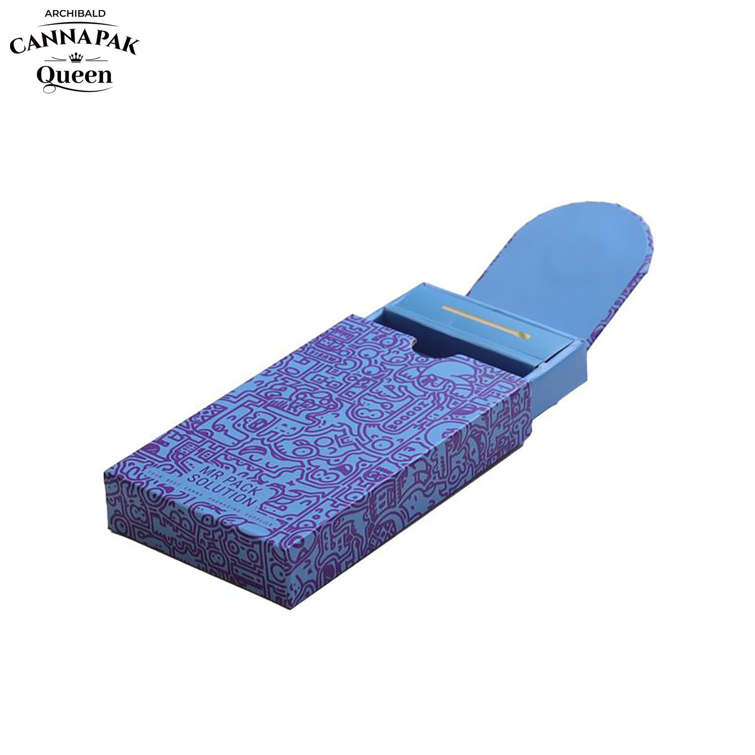 Archibald Professional Design Herb Packaging Cr Childproof Magnetic Flip Drawer Pre Roll Packaging Boxes With Matchbox