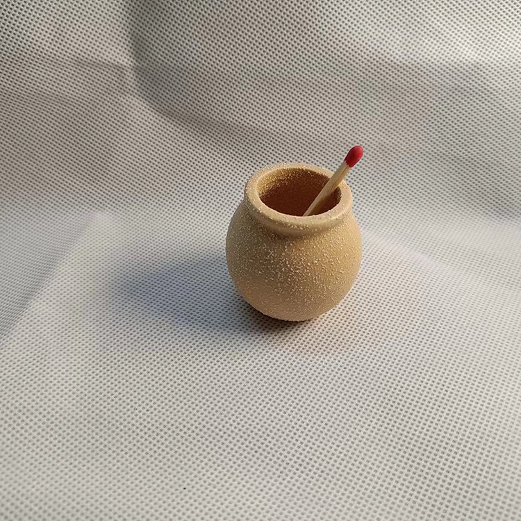 Black Ceramic Matchstick Storage Jar for Lighting Candles Ceramic Match Holder with Striker