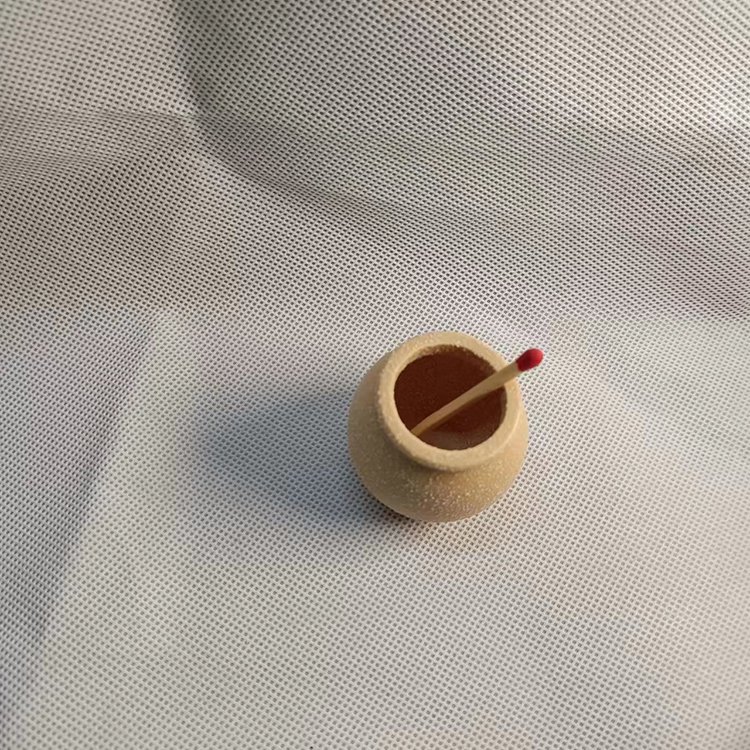 Black Ceramic Matchstick Storage Jar for Lighting Candles Ceramic Match Holder with Striker