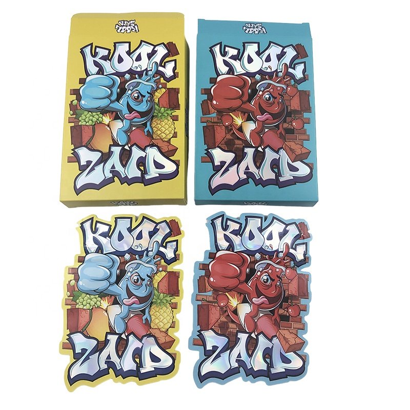 Custom 3.5g Cereal Foldable Boxes With Child Resistant Die Cut Mylar Gummy Cookie Candy Packaging Zipper Bags