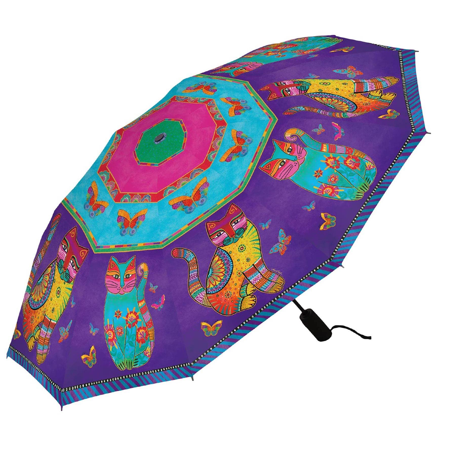 DD1961 Custom Print Windproof Auto Open Close Umbrellas Full Coverage Folding Travel Umbrella with Matching Sleeve