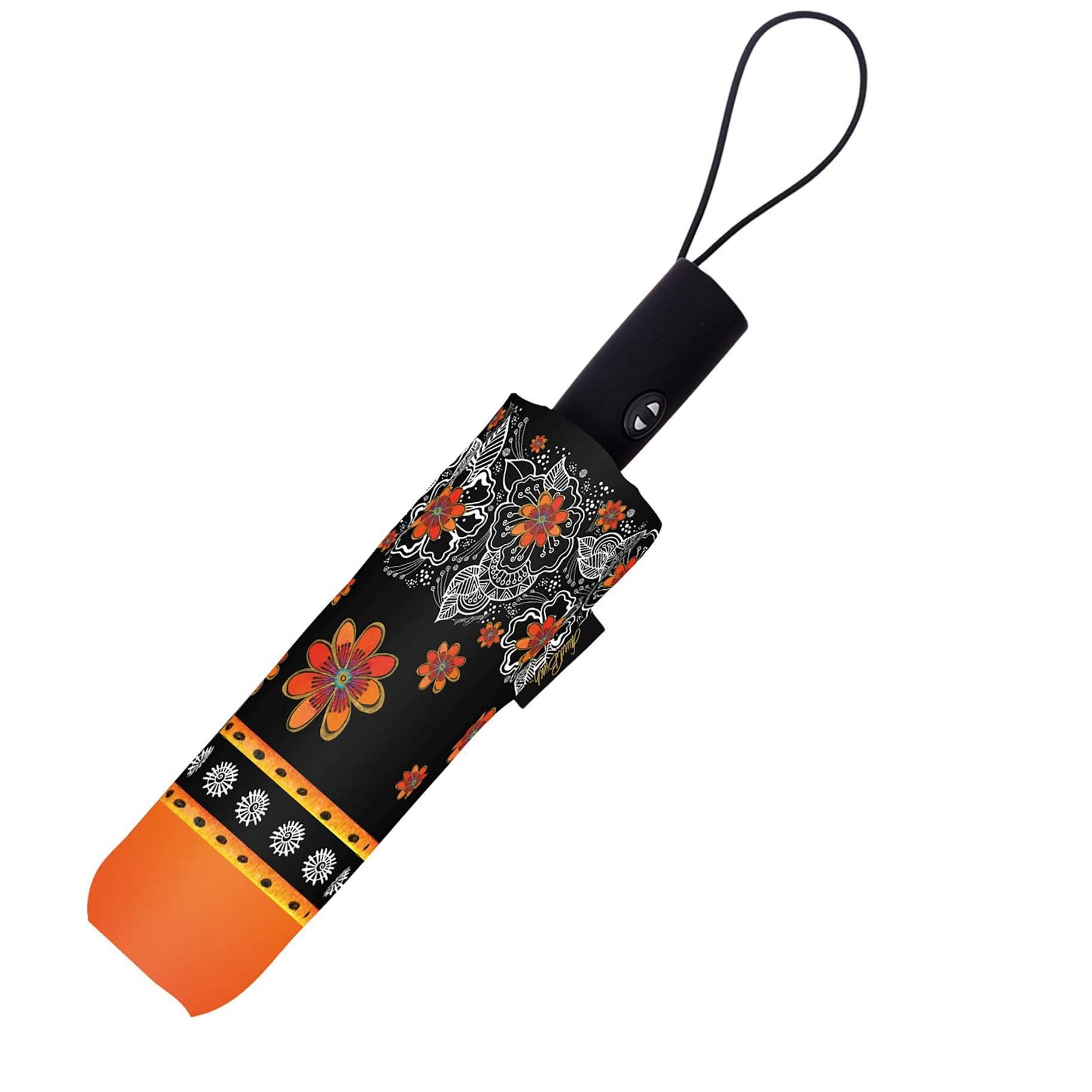 DD1961 Custom Print Windproof Auto Open Close Umbrellas Full Coverage Folding Travel Umbrella with Matching Sleeve