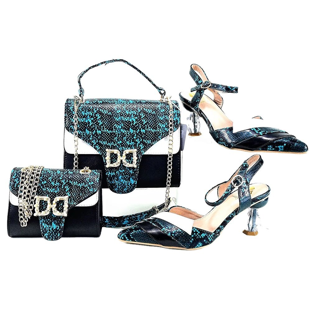 wholesale Sinya High Quality Wholesale High Heels Shoes With Matching Handbags Women Party Shoe And Bag Set For African Women