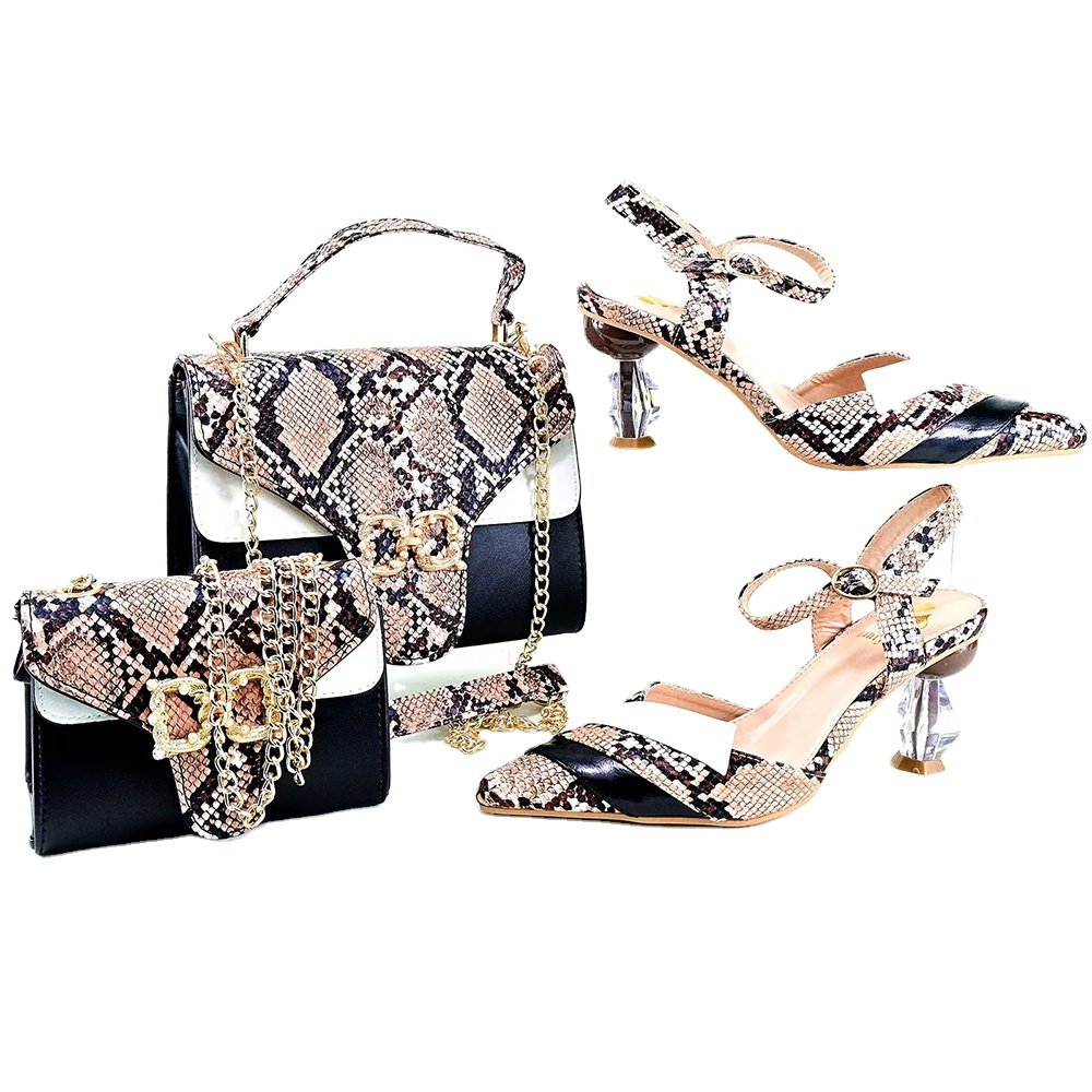 wholesale Sinya High Quality Wholesale High Heels Shoes With Matching Handbags Women Party Shoe And Bag Set For African Women