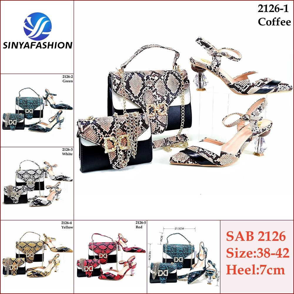 wholesale Sinya High Quality Wholesale High Heels Shoes With Matching Handbags Women Party Shoe And Bag Set For African Women