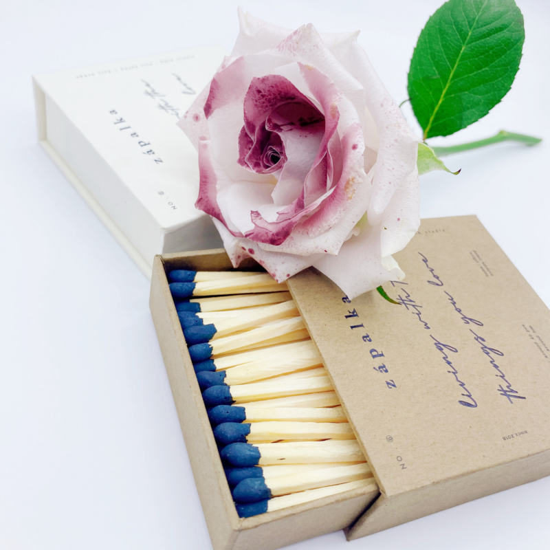 2024 Customize the box with a personalized logo Black Stick Matches 3 inch Safety Matches Holiday Birthday Christmas Matches