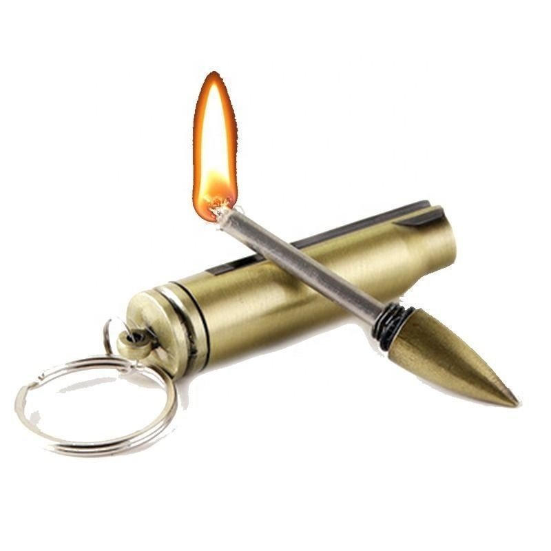 New Fashion Multiple Permanent Match Lighter Keychain Matchstick Fire Starters With Opener