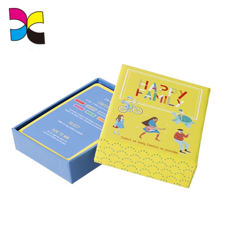 Cardboard Top And Base Box Package Cardboard Custom Paper Flash Cards Deck