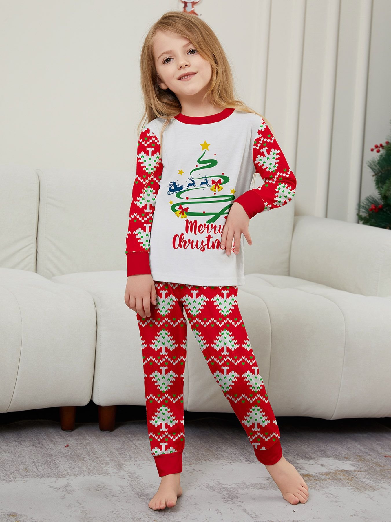 New 2024 New Pjs Christmas Pyjamas Sets Custom Print Adult Onesie cotton Kids Baby Clothes Matching Family Christmas Pajamas