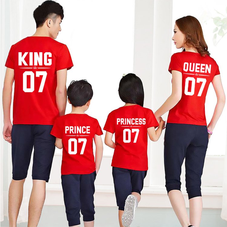 Promotion gift father and son logo tshirt family matching clothes