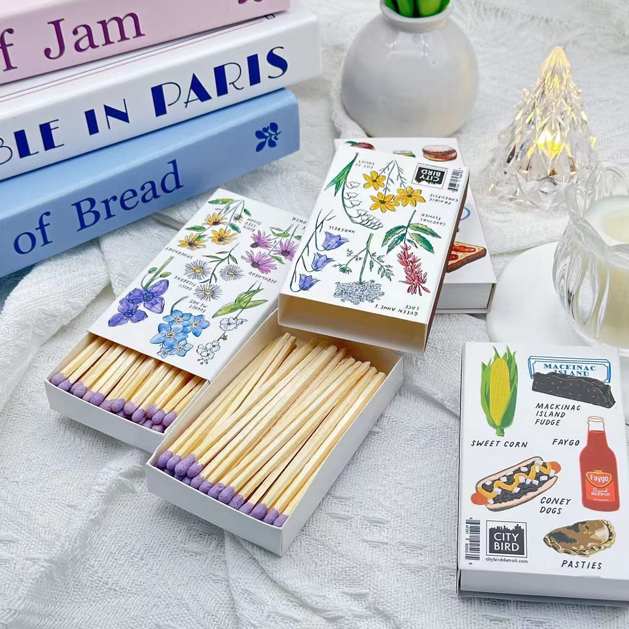 Match box customize advertising hotel 4inch wooden matches Large household box candle packing long safety fireplace matches