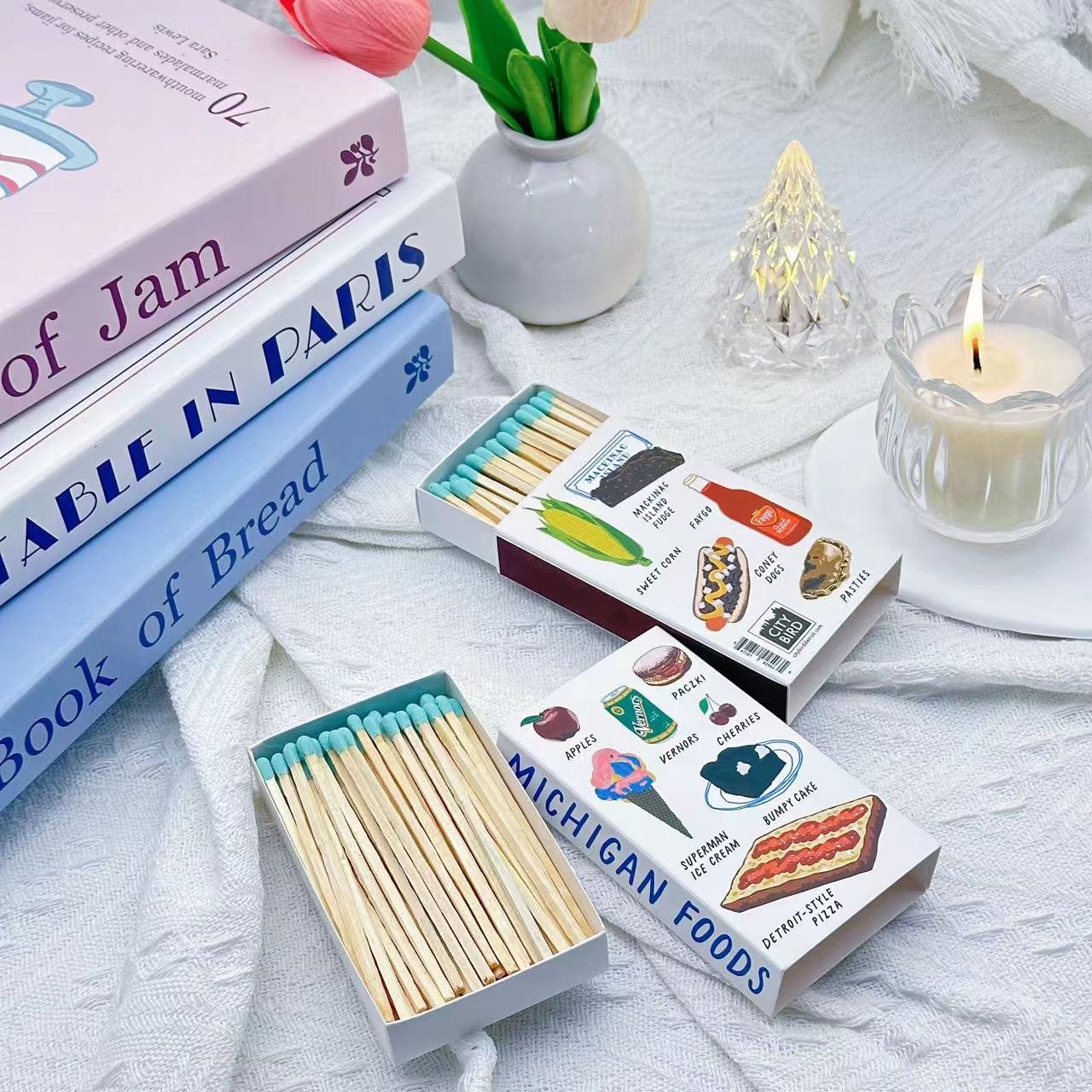 Match box customize advertising hotel 4inch wooden matches Large household box candle packing long safety fireplace matches