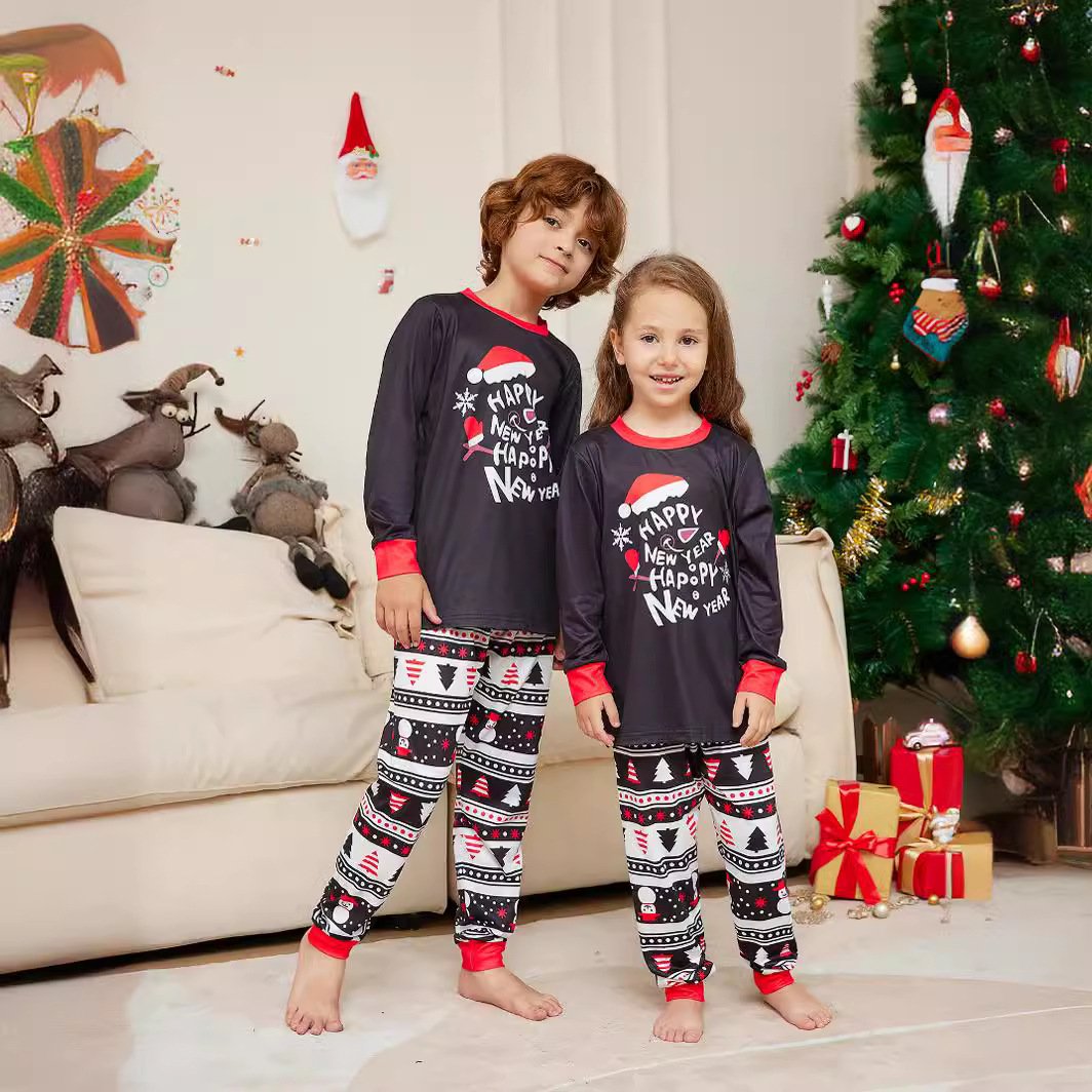 New Arrivals Matching Pajama Set Christmas Pyjamas Family Holiday Long Sleeve Sleepwear Large Size Pyjamas Women Sleepwear