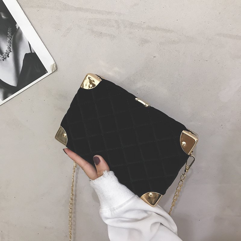 2024 New Fashion Women's bag all-match trendy messenger bag textured box bag