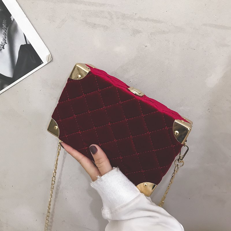 2024 New Fashion Women's bag all-match trendy messenger bag textured box bag