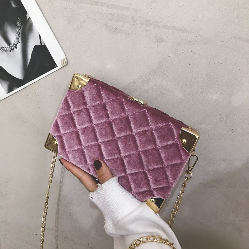 2024 New Fashion Women's bag all-match trendy messenger bag textured box bag