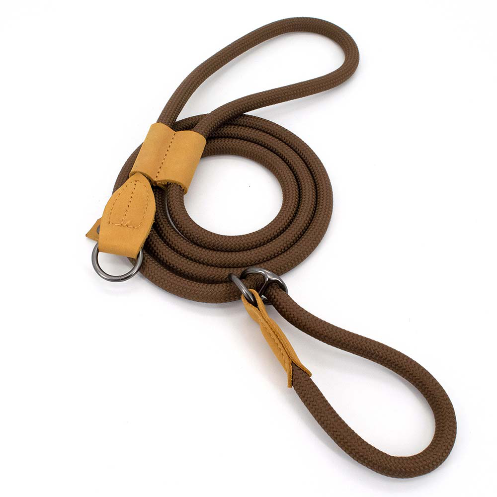 Hands Free Strong Rope Dog Leash With Matching Velvet Dog Bag Dispenser Dog Lead Slip Leash Pet Training