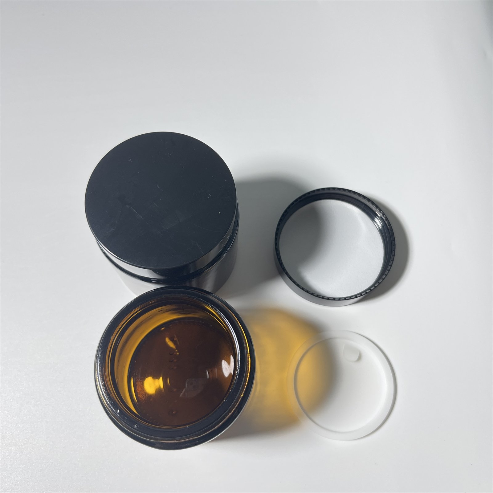 2oz 3oz 4oz 5oz Full-color Printing Rounded Glass Jar with Child-Resistant Smooth Flat Cap