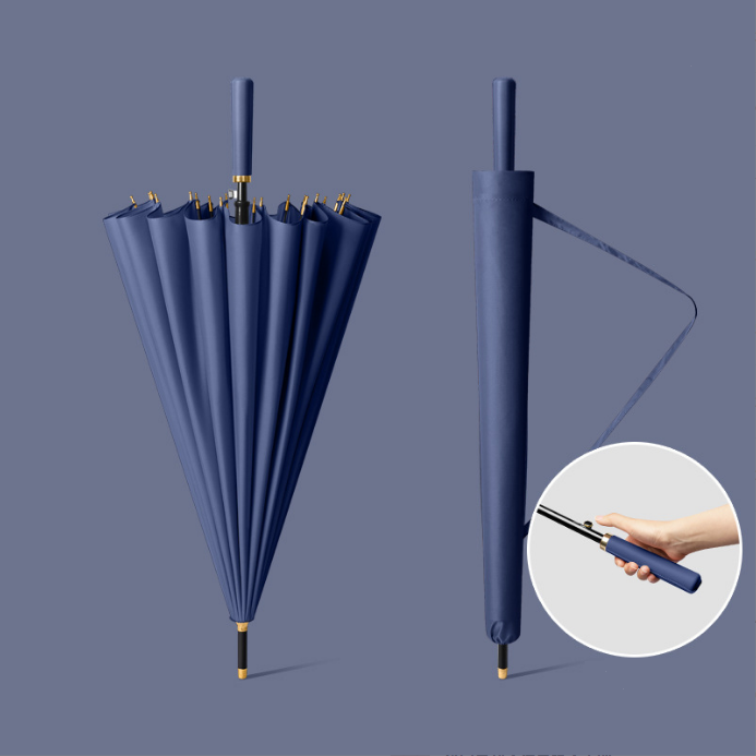 Sell Well New Type 24 Bone Straight Automatic Color Matching Handle Deluxe Light Luxury Umbrella