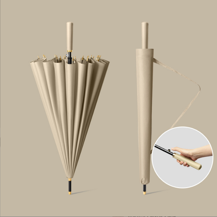 Sell Well New Type 24 Bone Straight Automatic Color Matching Handle Deluxe Light Luxury Umbrella