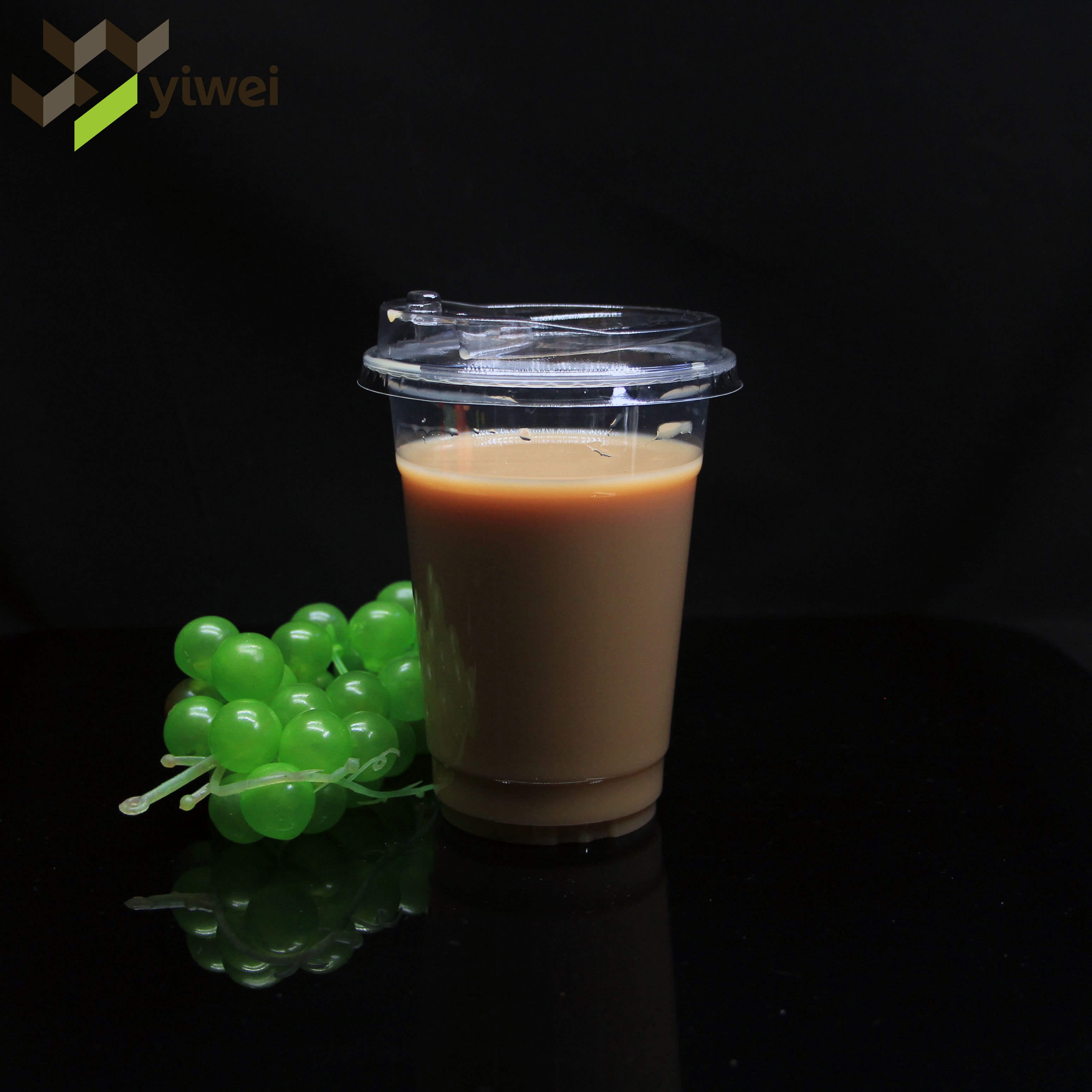 Wholesale 95mm PET Clear Plastic Drinking Cups Matching 2oz 4oz Inner Portion Cups With Dome Lids and flat lids
