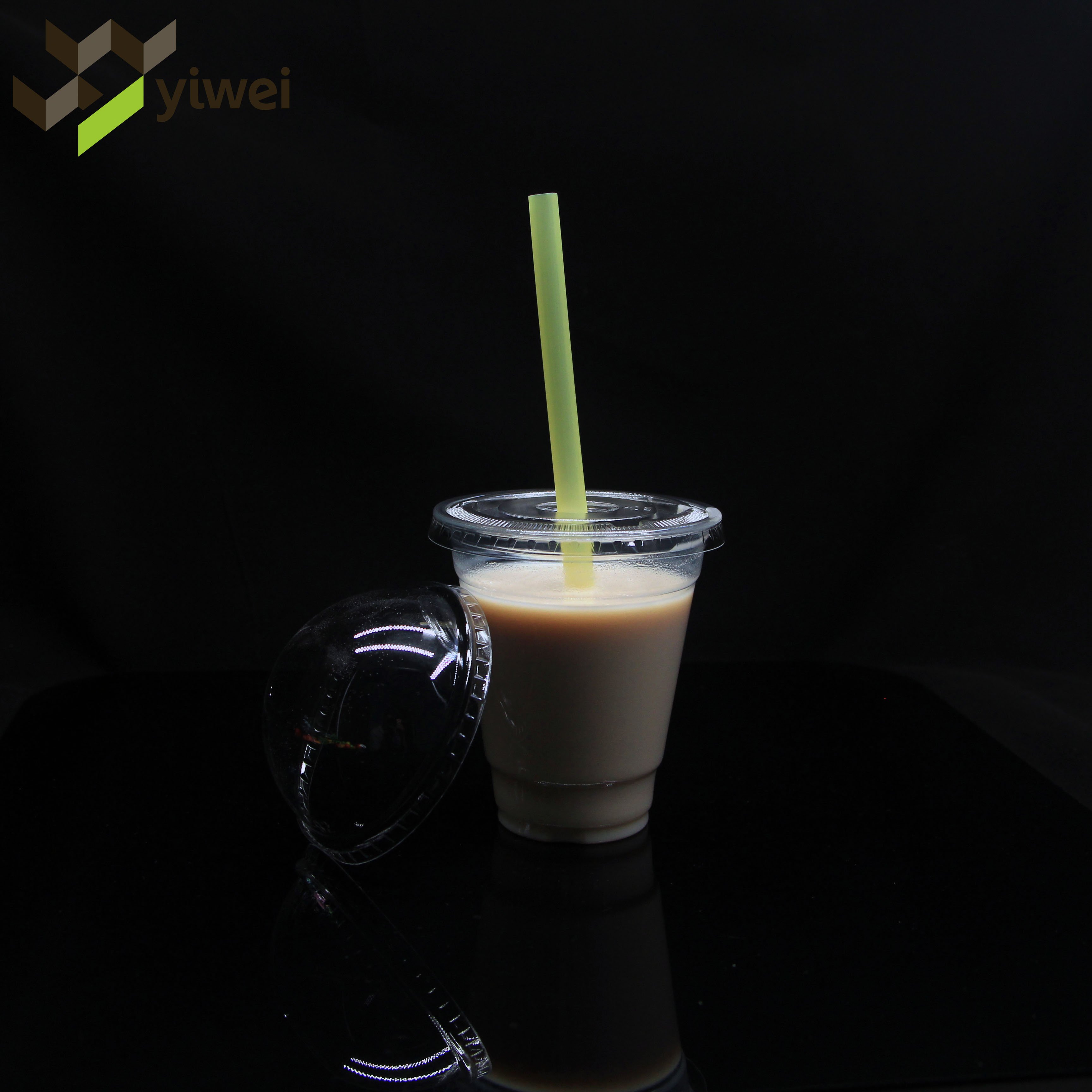 Wholesale 95mm PET Clear Plastic Drinking Cups Matching 2oz 4oz Inner Portion Cups With Dome Lids and flat lids