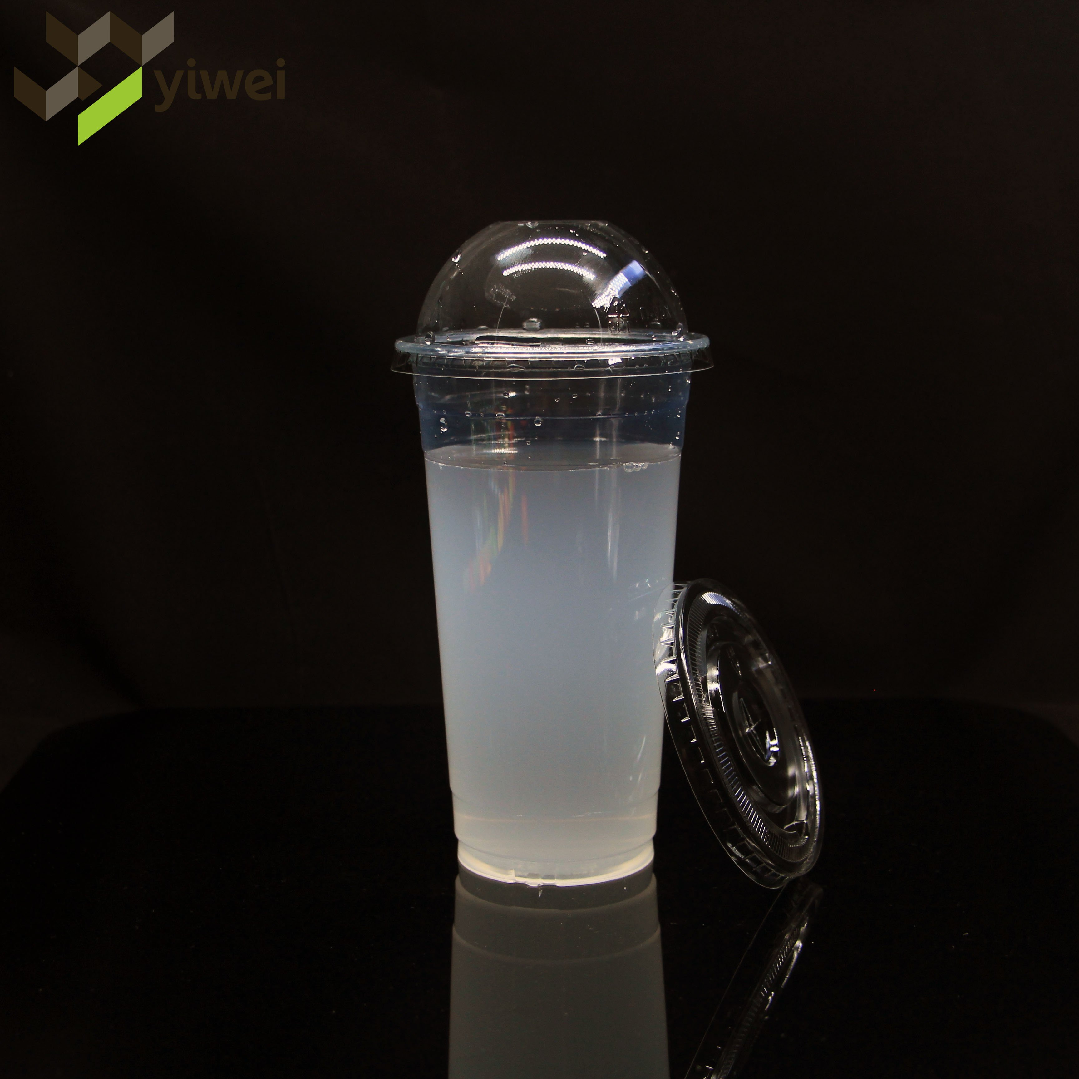 Wholesale 95mm PET Clear Plastic Drinking Cups Matching 2oz 4oz Inner Portion Cups With Dome Lids and flat lids