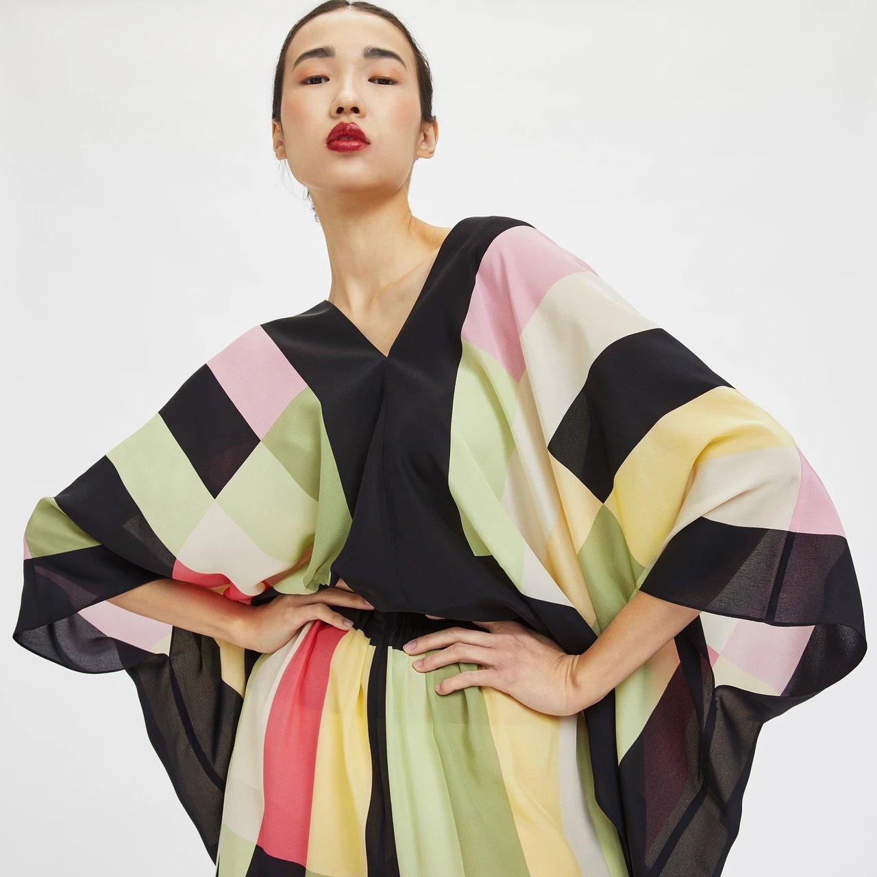 Silk Crepe Printed Coord Sets for Modest Women Casual Matching TwoPiece Set and Sleepwear Dress