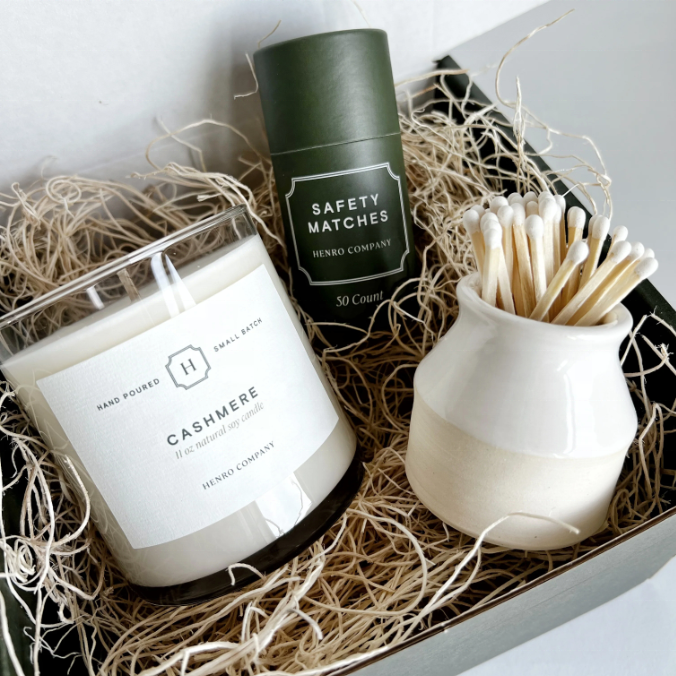 Custom Matchbox gift set Candle gift set box matches