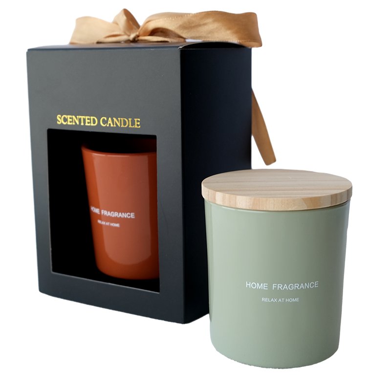 wholesale match sticks jar black white glass empty luxury glass candle jars with lids and boxes
