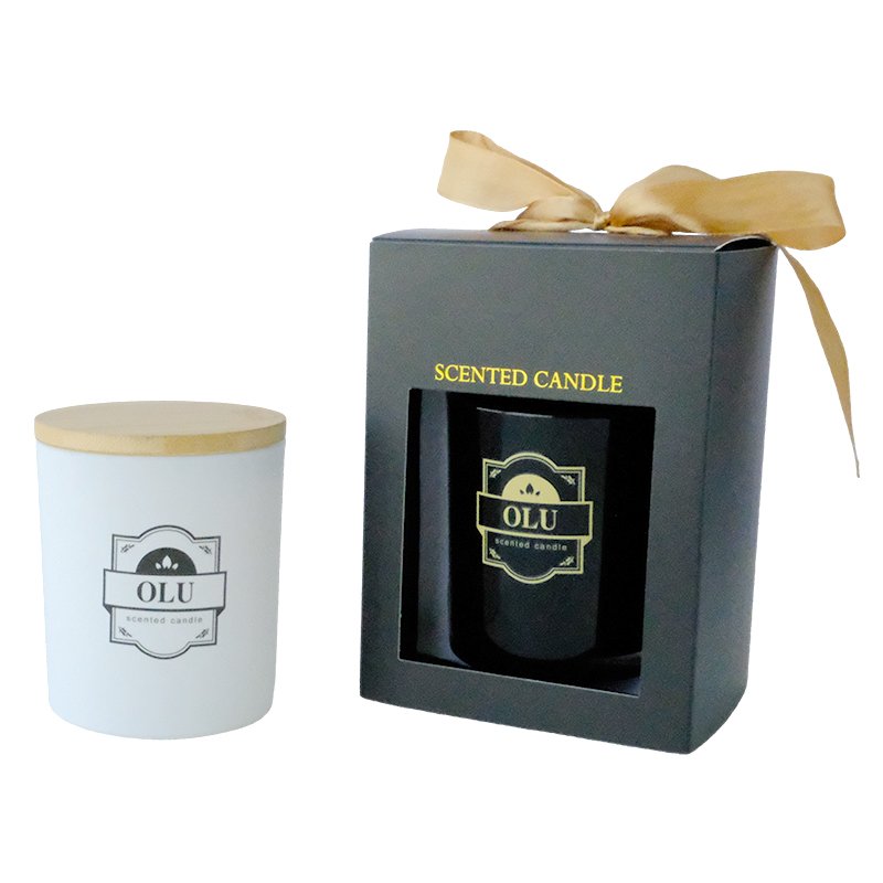 wholesale match sticks jar black white glass empty luxury glass candle jars with lids and boxes