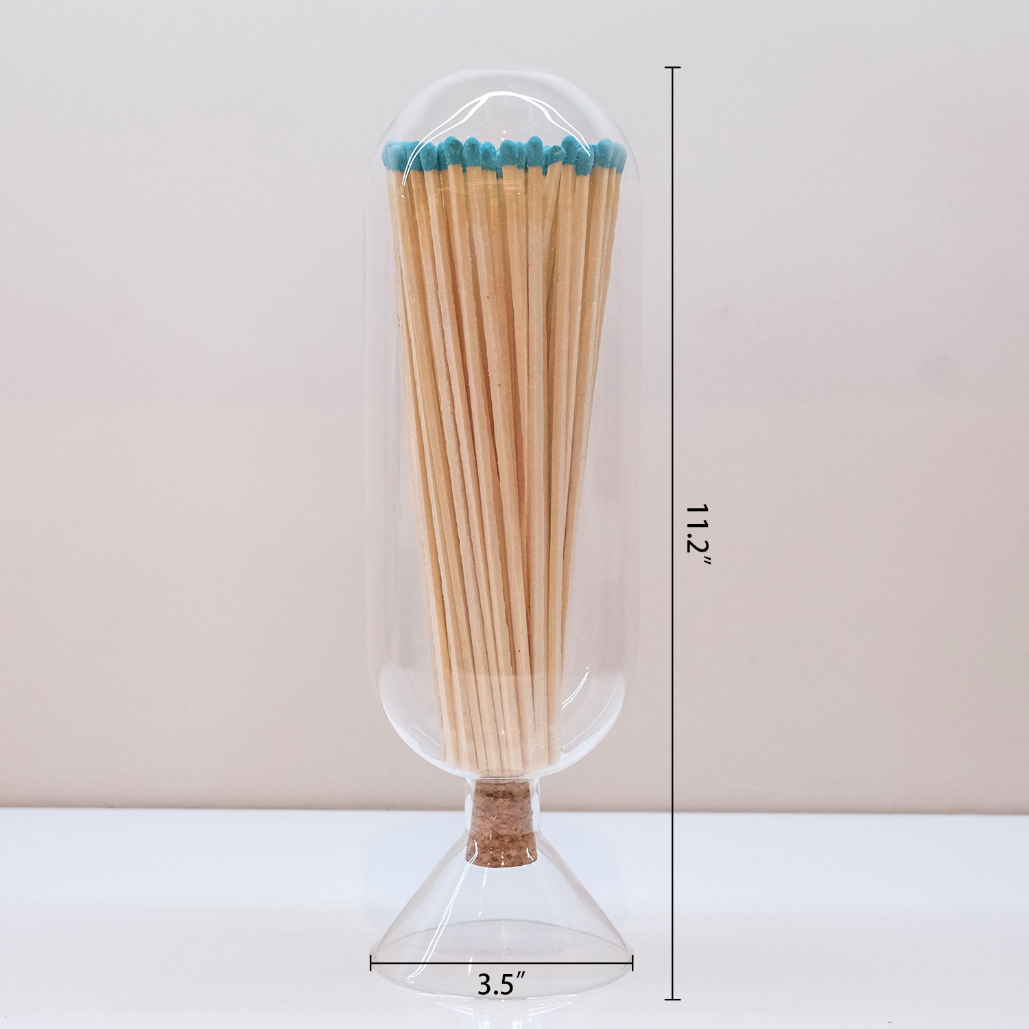 Hot Sale Customized Match Decorative Custom Logo glass matches Glass Bottle Of colored matches