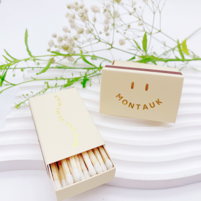 2024 New Gift Box Matches High Quality Colored Candle Matches Hard Outer Box Customized Stamped Logo Box Matches