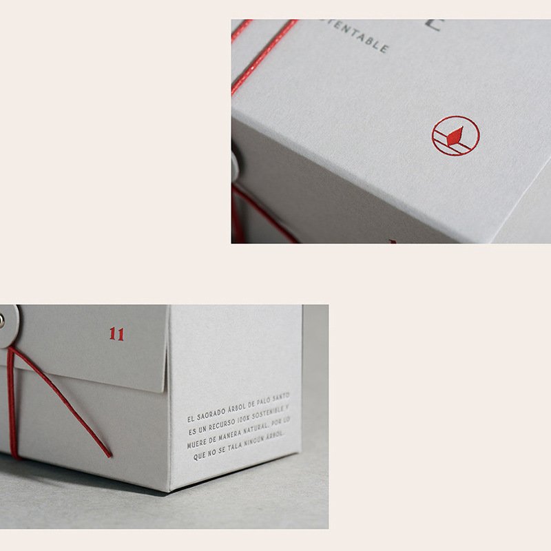 Factory wholesale match candle aromatherapy box custom clamshell box folding color box with string and button closure