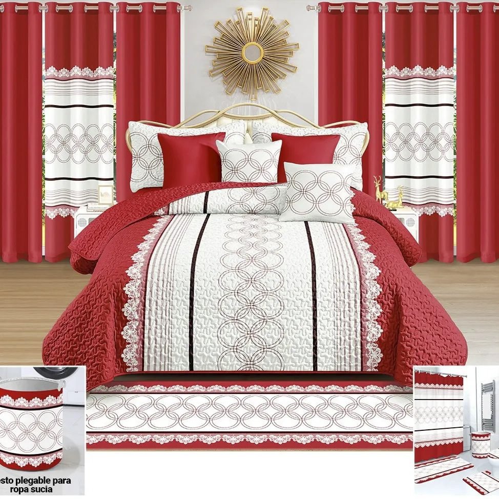 New Styles For 12 14 16 Piece bedding sets with matching curtains king size comforter luxury