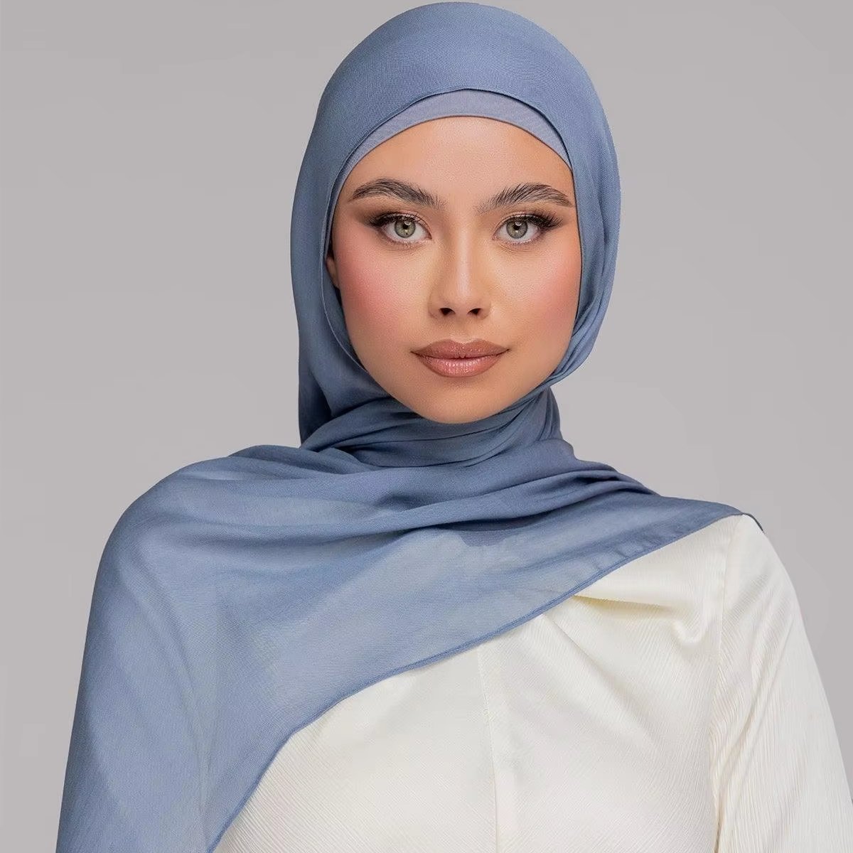 Hot Selling Ready In Stock Soft Breathable Modal Hijab Matching Set Thin Modal Scarf With Matching Cotton Jersey Tube Cap Set