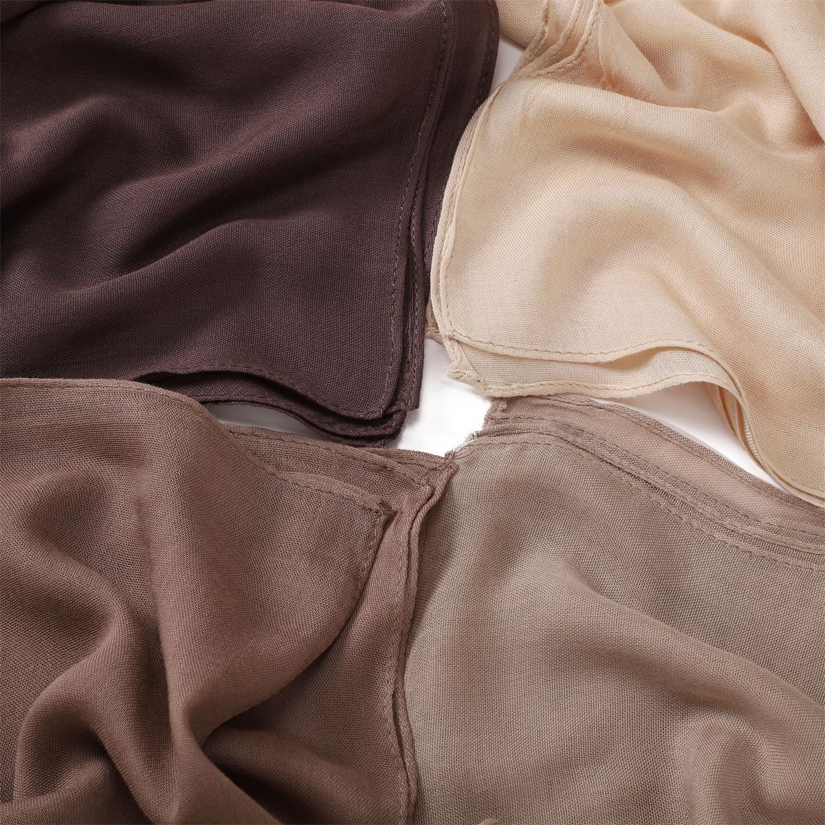 Hot Selling Ready In Stock Soft Breathable Modal Hijab Matching Set Thin Modal Scarf With Matching Cotton Jersey Tube Cap Set