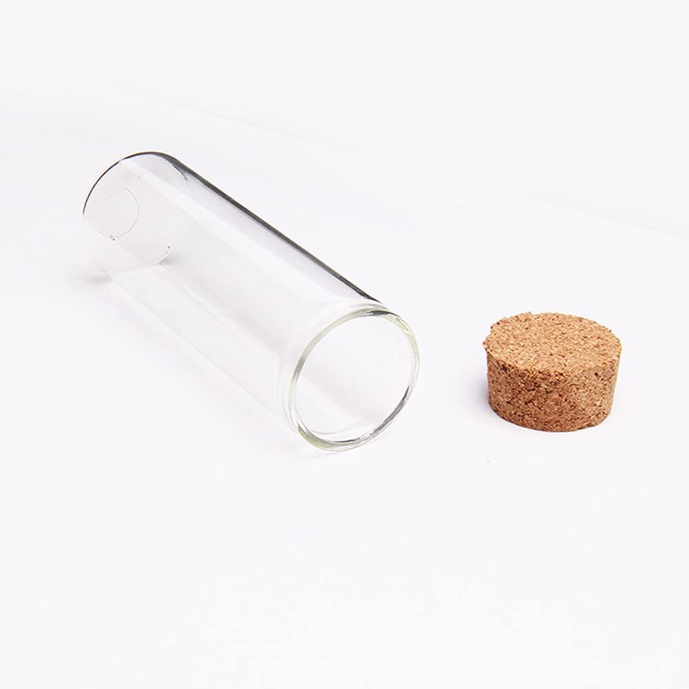 Recyclable 30ml Borosilicate Glass Bottles Clear Glass Test Tubes Small Wishing Bottles With Cork Stoppers