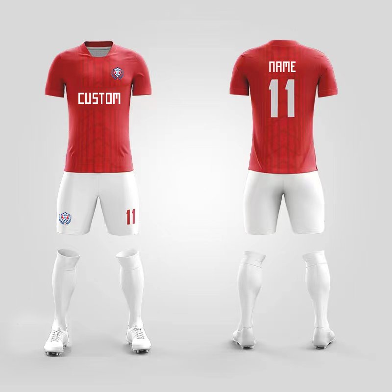 Latest Design Custom Team Name Soccer Uniform Jersey Breathable Man Football Match Training Quick Dry Soccer Jersey Set