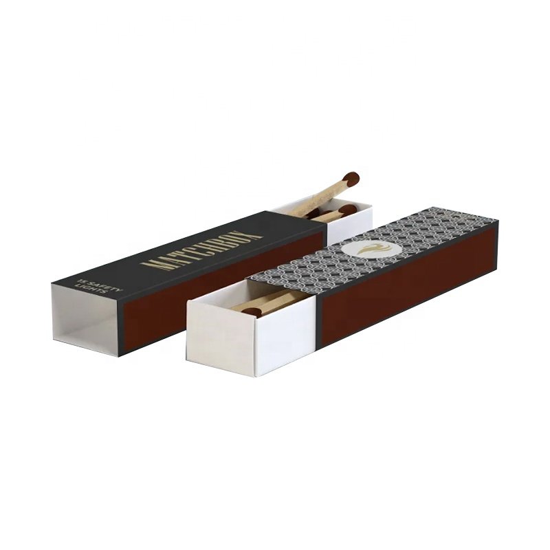 Matchbox Drawer Gift Packaging Candle Match Boxes with Logo Wholesale Custom Printed Empty Personalized Wedding Craft Box Accept