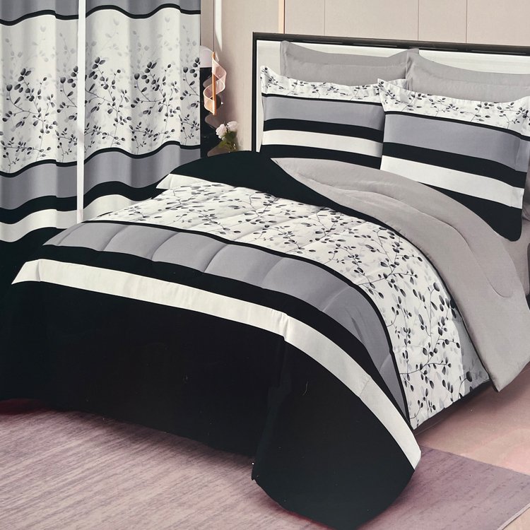 Low Moq Instock Bedding Sets With Matching Curtains Sheet