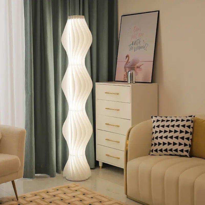Three-color light-changing grass skirt floor lamp living room bedroom all-match vertical lamp