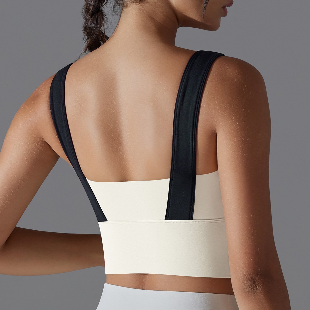 Sexy Running Shockproof Beautiful Back Yoga Bra Fitness Top High Support Sports Bra For Women Color Matching Bra