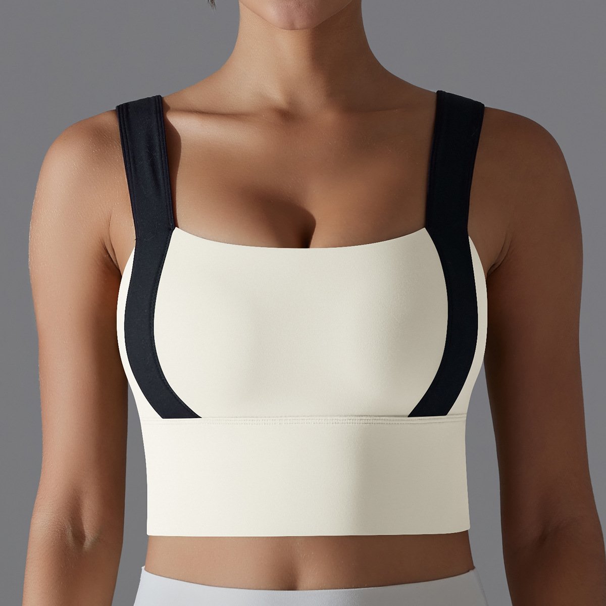 Sexy Running Shockproof Beautiful Back Yoga Bra Fitness Top High Support Sports Bra For Women Color Matching Bra