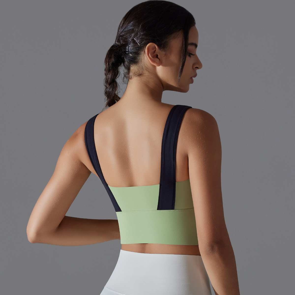 Sexy Running Shockproof Beautiful Back Yoga Bra Fitness Top High Support Sports Bra For Women Color Matching Bra