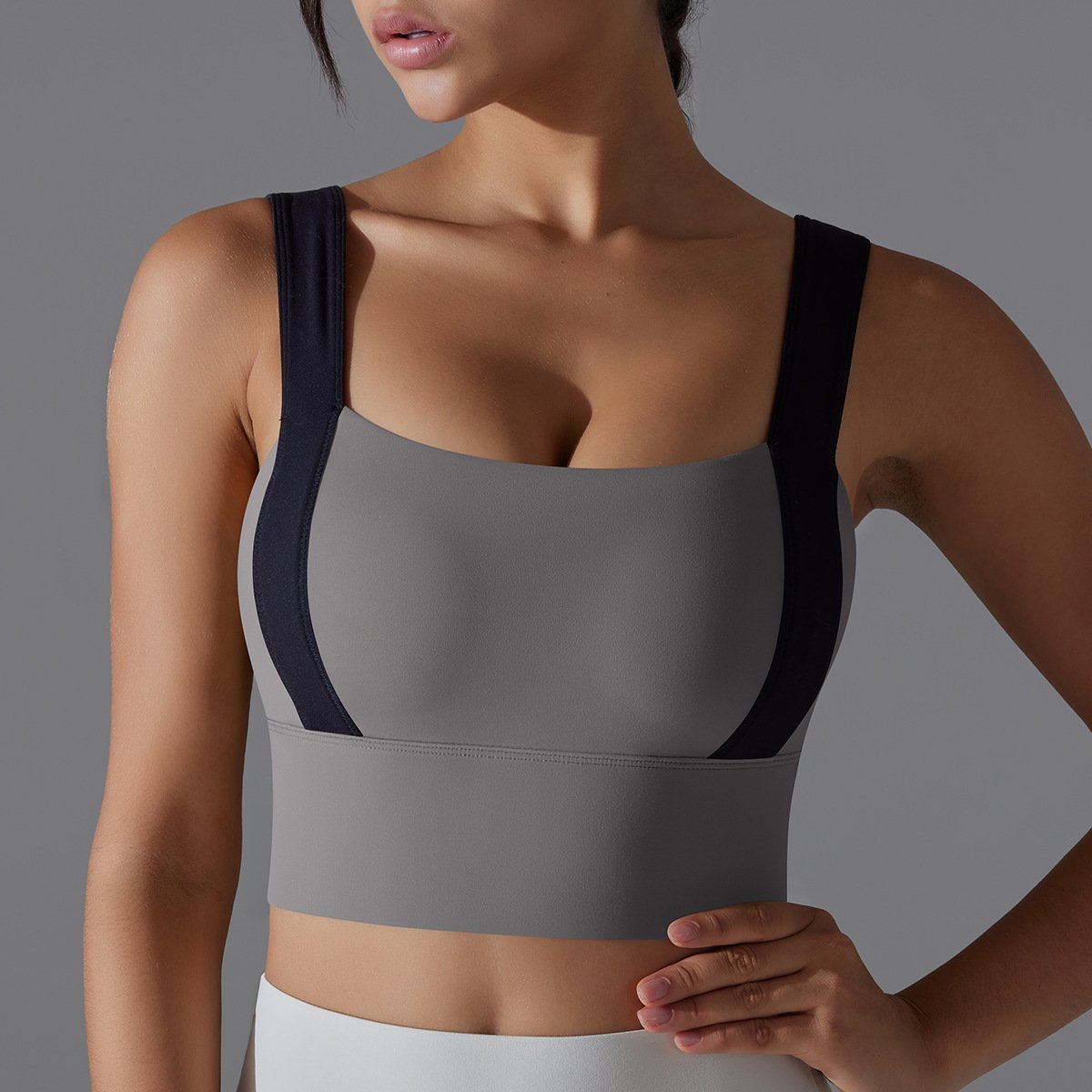 Sexy Running Shockproof Beautiful Back Yoga Bra Fitness Top High Support Sports Bra For Women Color Matching Bra