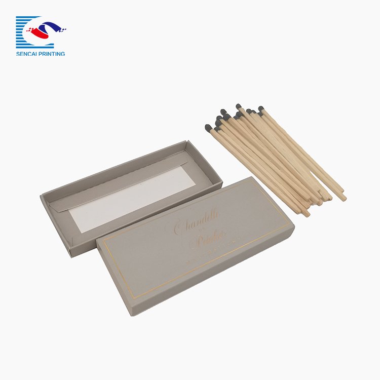 Wholesale Match boxes Safety Custom Cigar Matches Boxes Luxury Black Matchsticks Packaging Box wood matches in bulk