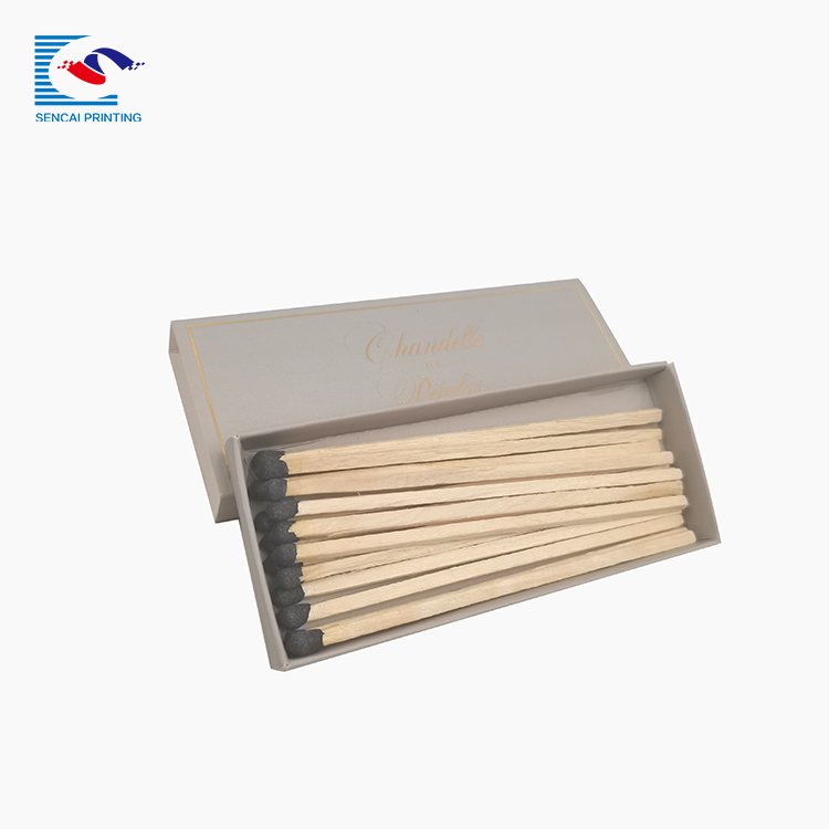 Wholesale Match boxes Safety Custom Cigar Matches Boxes Luxury Black Matchsticks Packaging Box wood matches in bulk