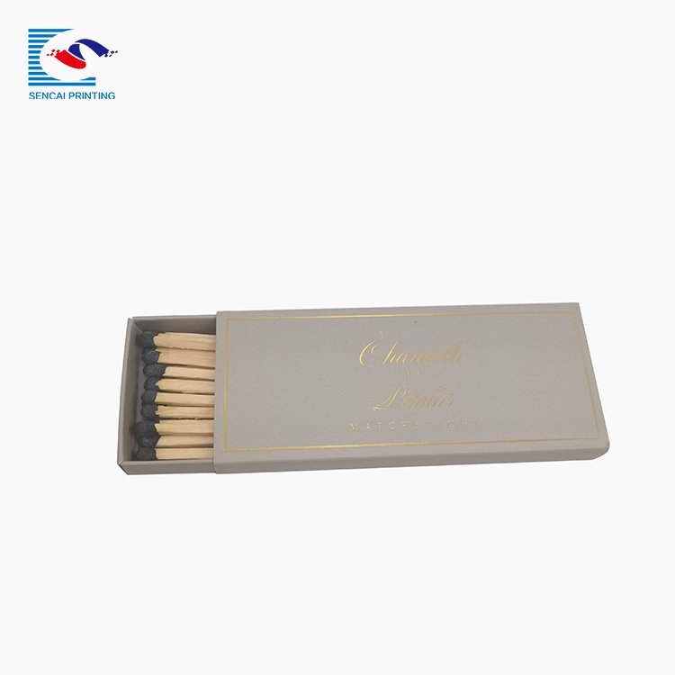Wholesale Match boxes Safety Custom Cigar Matches Boxes Luxury Black Matchsticks Packaging Box wood matches in bulk